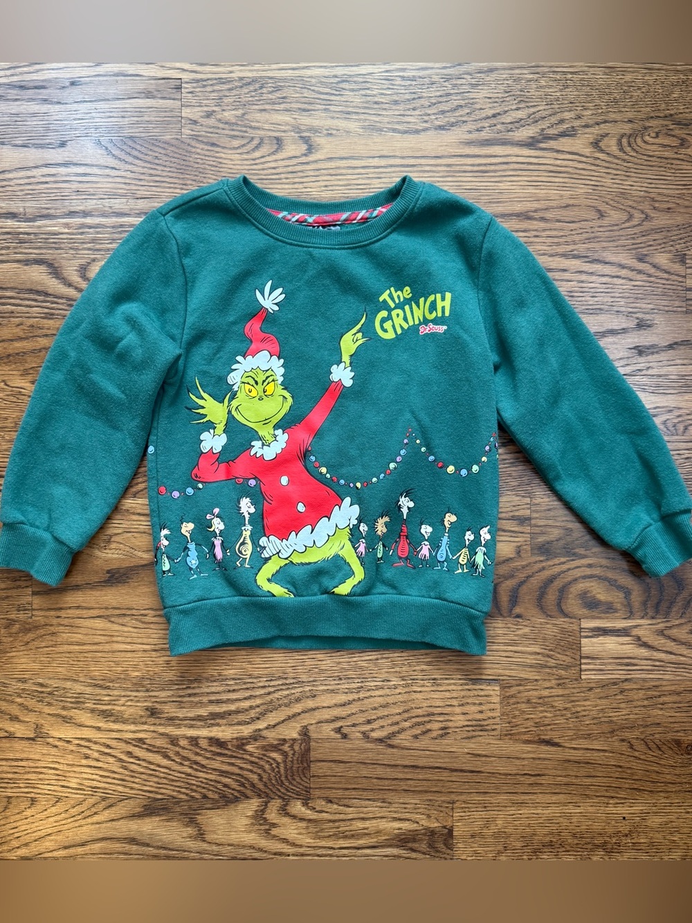 The Grinch Kids Green Graphic Christmas Holiday Sweatshirt Size 5T